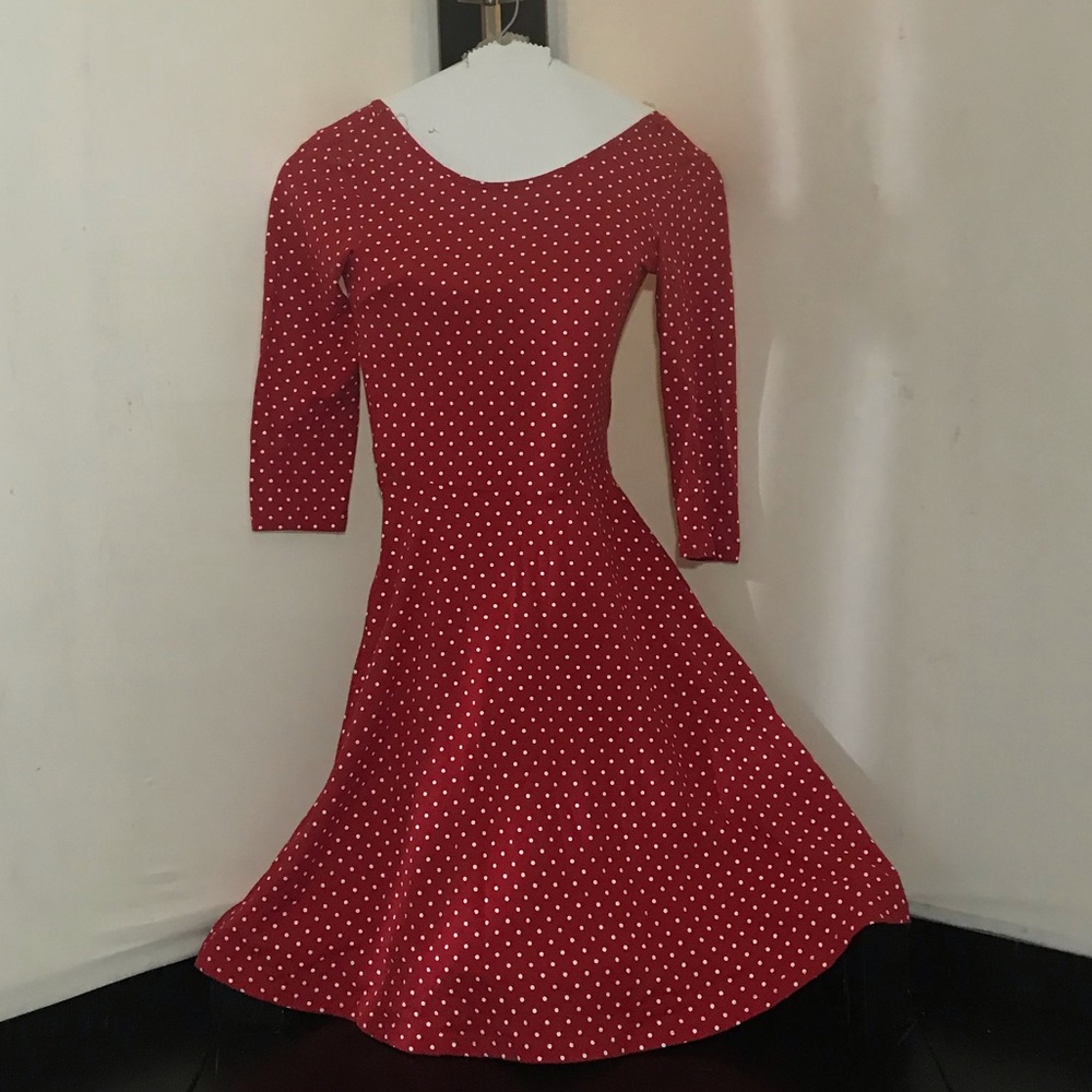 Rue 21 Red and White Polka Dot Dress XS